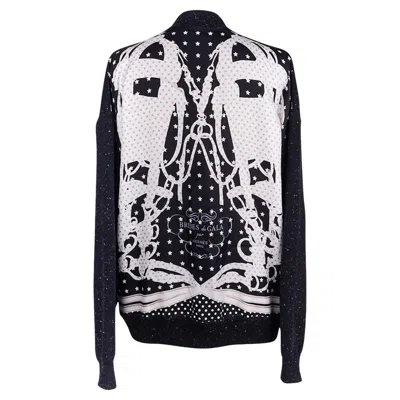 Pre-owned Hermes Cardigan Brides De Gala Twillaine Noir Tweed 38 / 6 In Black