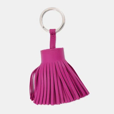 Pre-owned Hermes Carmen Anemone Lambskin In Pink