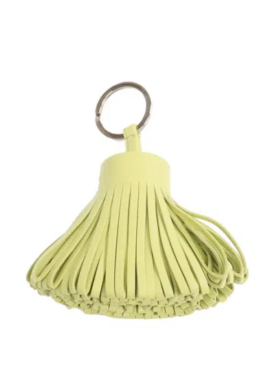 Pre-owned Hermes Carmen Leather Bag Charm In Green