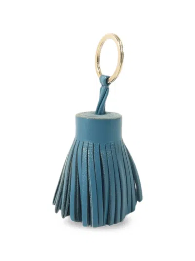 Pre-owned Hermes Carmen Milo Tassel Bag Charm In Blue
