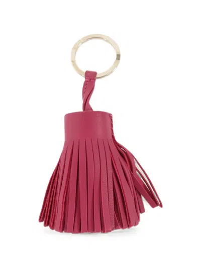 Pre-owned Hermes Carmen Tassel Key Ring In Pink