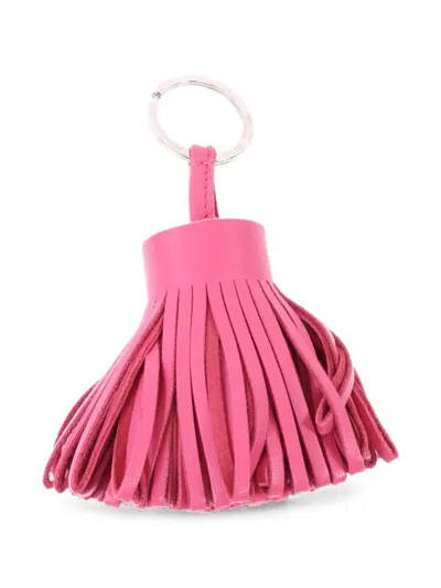 Pre-owned Hermes Carmen Tassel Keyring In Pink