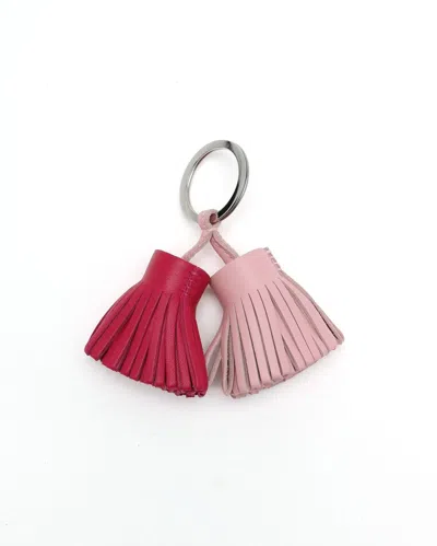 Pre-owned Hermes Hermès Carmen Uno-dos Key Ring In Pink