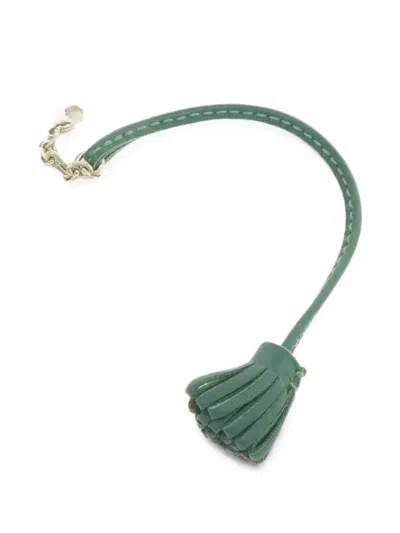 Pre-owned Hermes Carmencita Tassel Bag Charm In Green