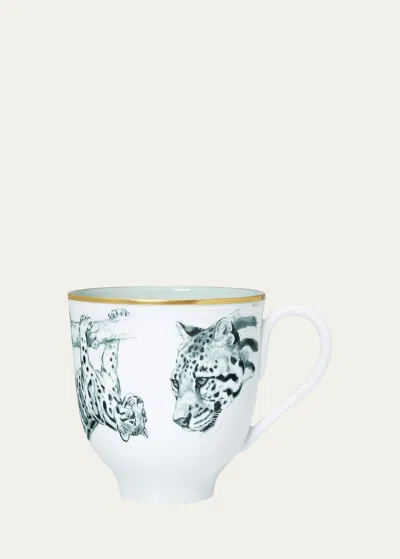 Pre-owned Hermes Carnets D'equateur Felines Mug In Multi