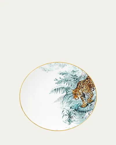 Pre-owned Hermes Carnets D'equateur Jaguar Dinner Plate In Multi