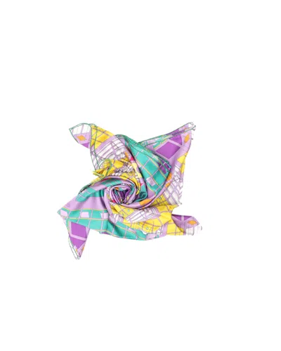 Pre-owned Hermes Hermès Carré 140 Pantin City Silk Scarf In Multi