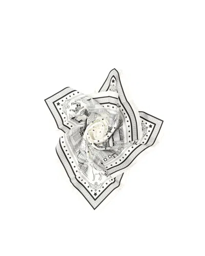 Pre-owned Hermes Hermès Carré 55 Paris Station Bandana Silk Scarf In Multi