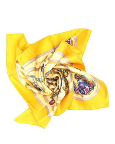 Hermes Hermès Carré 90 Qu'importe Le Flacon Silk Scarf In Yellow
