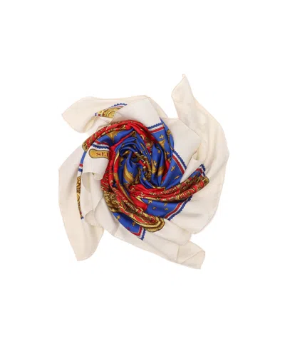 Pre-owned Hermes Hermès Carré 90 Washington's Carriage Silk Scarf In Multi