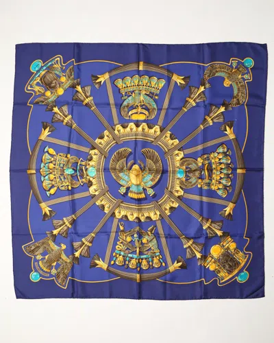 Pre-owned Hermes Hermès Carré Scarab 90 Silk Scarf