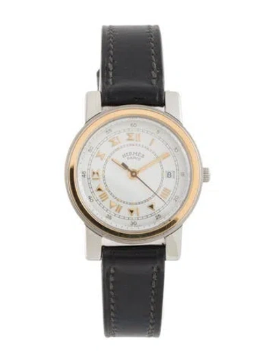 Pre-owned Hermes Carrick Watch In Multi