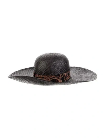 Pre-owned Hermes Carrousel Panama Hat In Black