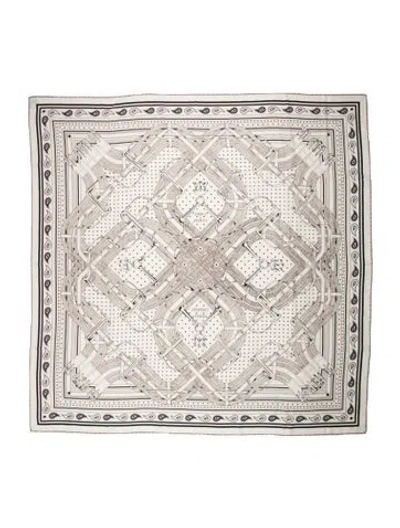 Pre-owned Hermes Cashmere 2026 Shawl W/ Tags In White