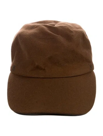 Pre-owned Hermes Cashmere Baseball Cap In Brown