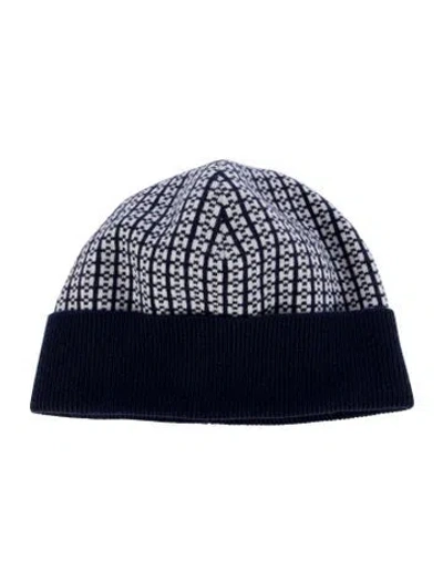 Pre-owned Hermes Cashmere Beanie W/tags In Blue