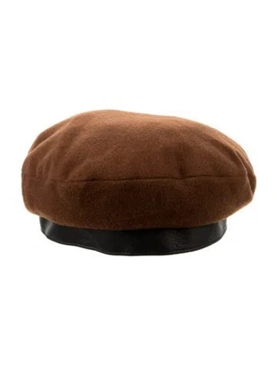 Pre-owned Hermes Cashmere Beret In Brown