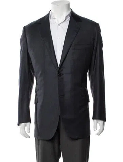 Pre-owned Hermes Cashmere Blazer In Blue