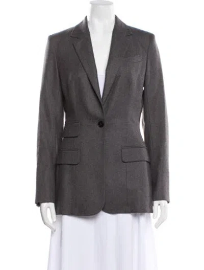 Pre-owned Hermes Cashmere Blazer In Gray