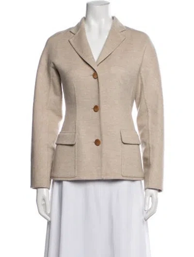 Pre-owned Hermes Cashmere Blazer In Neutral