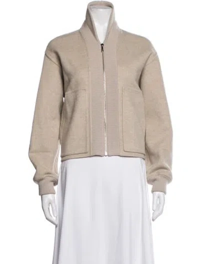 Pre-owned Hermes Cashmere Bomber Jacket In Neutrals