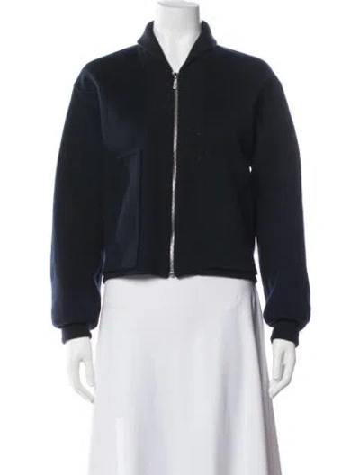 Pre-owned Hermes Cashmere Bomber Jacket W/ Tags In Black