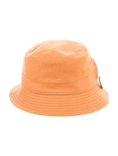 Pre-owned Hermes Cashmere Bucket Hat In Brown