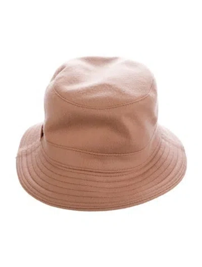 Pre-owned Hermes Cashmere Bucket Hat In Neutral