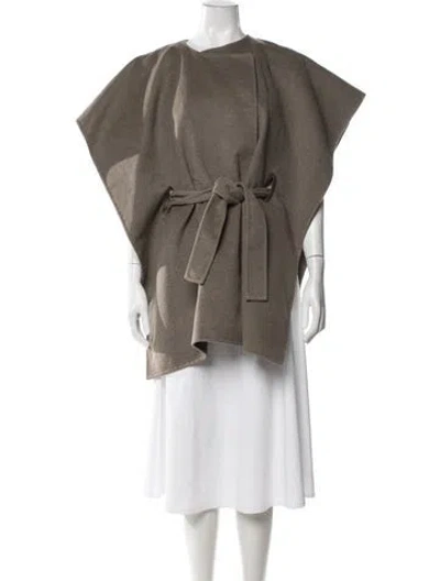 Pre-owned Hermes Cashmere Cape In Neutrals