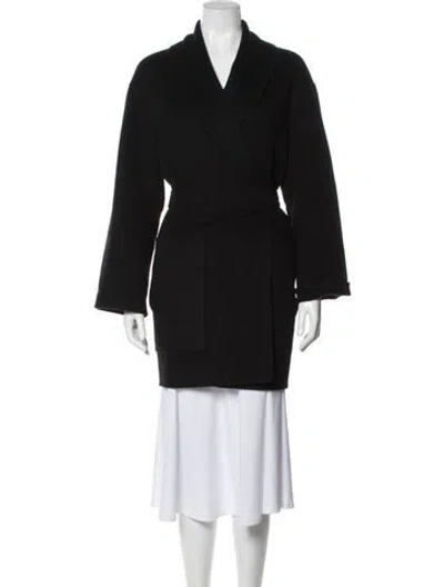 Pre-owned Hermes Cashmere Coat In Black