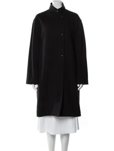 Pre-owned Hermes Cashmere Coat In Black