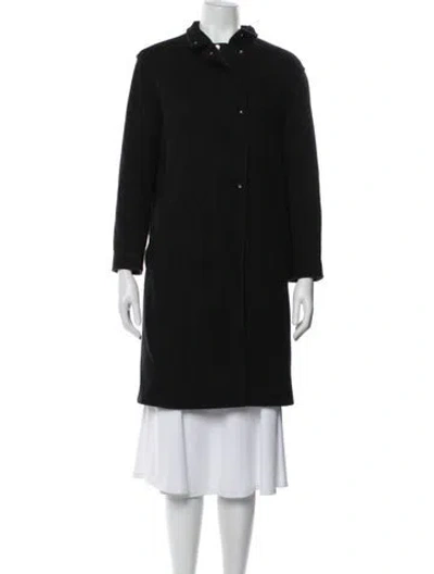 Pre-owned Hermes Cashmere Coat In Blue