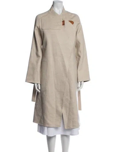 Pre-owned Hermes Cashmere Coat In Brown