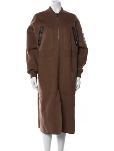 Pre-owned Hermes Cashmere Coat In Brown