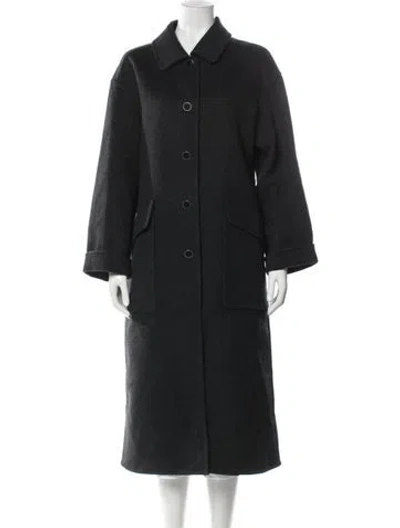 Pre-owned Hermes Cashmere Coat In Gray