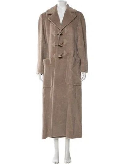 Pre-owned Hermes Cashmere Coat In Neutral