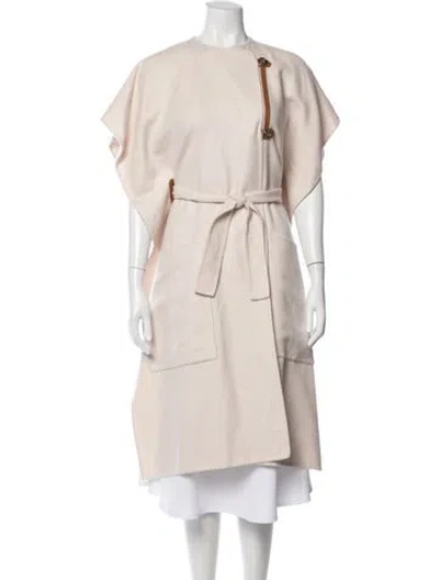 Pre-owned Hermes Cashmere Coat In Neutral