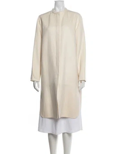 Pre-owned Hermes Cashmere Coat In Neutrals
