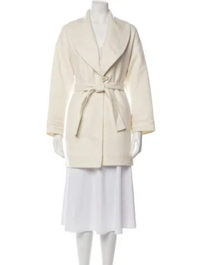Pre-owned Hermes Cashmere Coat In Neutrals