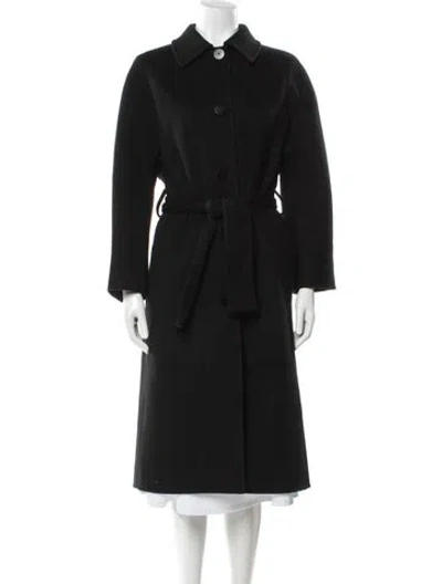 Pre-owned Hermes Cashmere Coat W/ Tags In Black