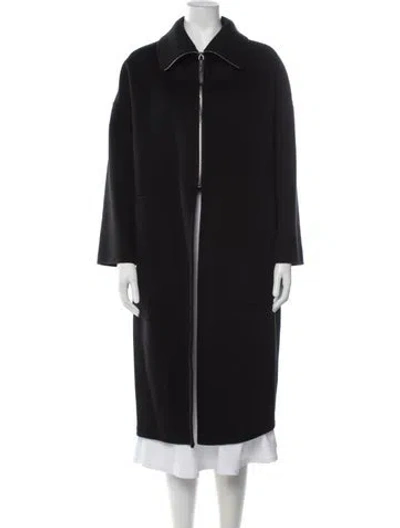 Pre-owned Hermes Cashmere Coat W/ Tags In Black