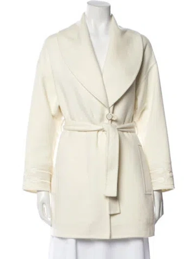 Pre-owned Hermes Cashmere Coat W/ Tags In Neutral