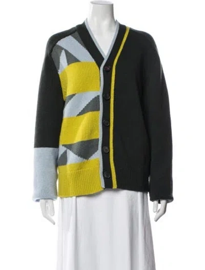 Pre-owned Hermes Cashmere Colorblock Pattern Sweater In Multicolor