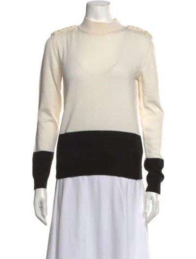 Pre-owned Hermes Cashmere Colorblock Pattern Sweater In Neutrals