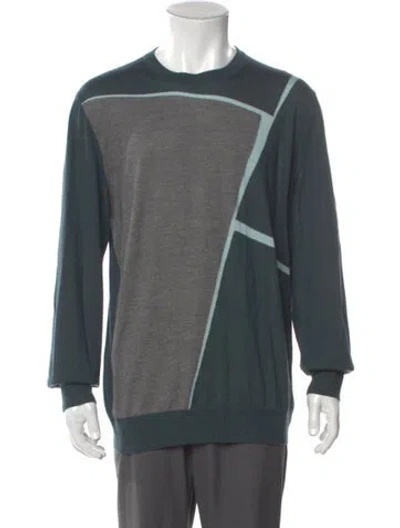 Pre-owned Hermes Cashmere Colorblock Pattern Sweatshirt In Multi