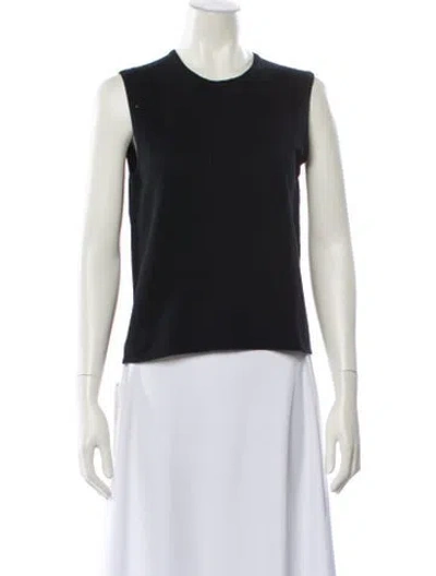 Pre-owned Hermes Cashmere Crew Neck Sweater In Black