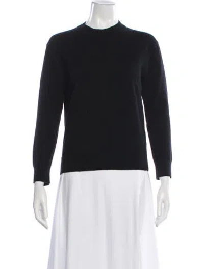 Pre-owned Hermes Cashmere Crew Neck Sweater In Black