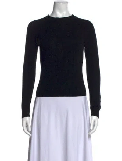 Pre-owned Hermes Cashmere Crew Neck Sweater In Black
