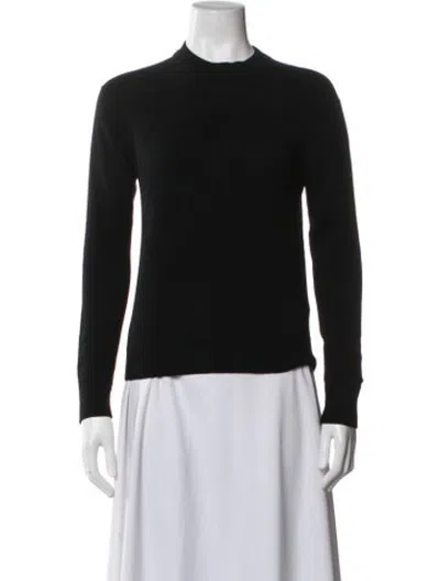 Pre-owned Hermes Cashmere Crew Neck Sweater In Black