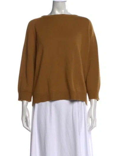 Pre-owned Hermes Cashmere Crew Neck Sweater In Brown